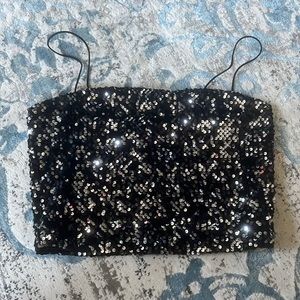 Garage Sequin Crop Top